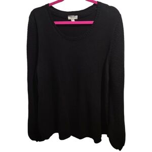 Style & Co Long Sleeve Black Knit Sweater Size XXL NWT